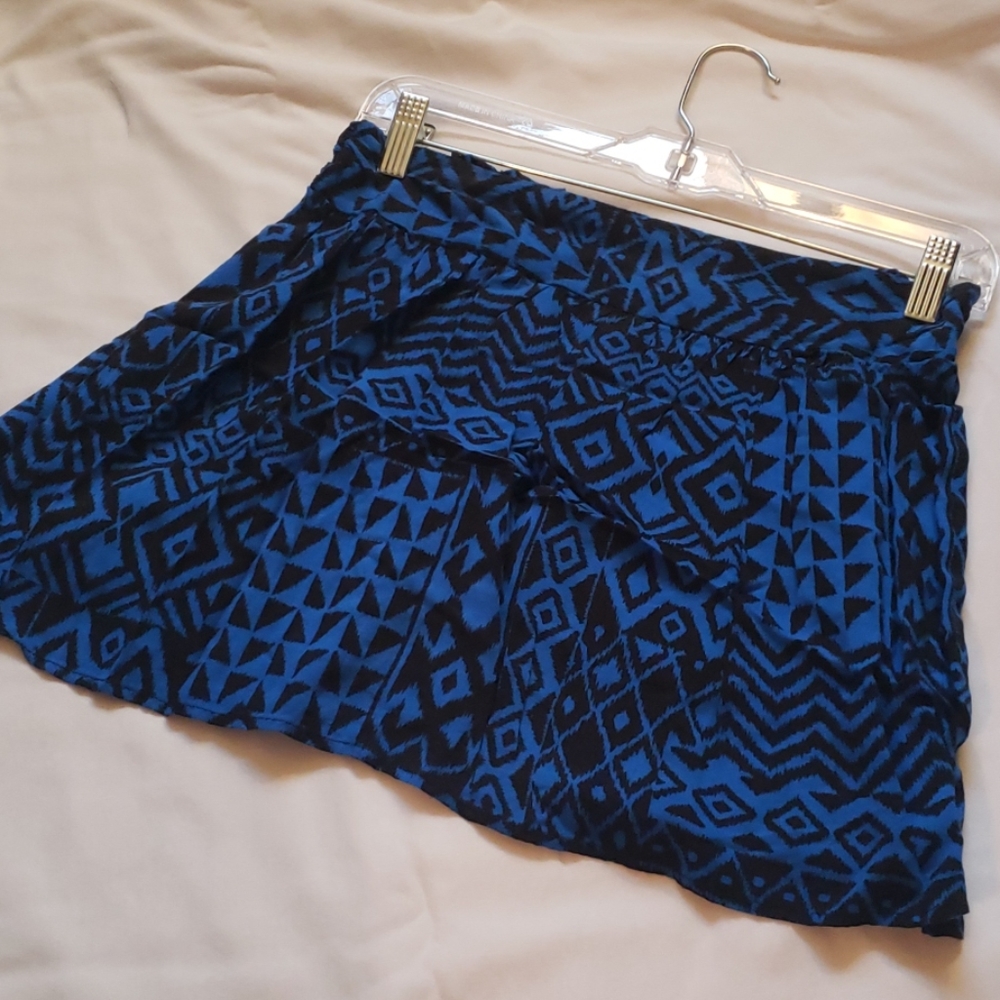 B Jewel - Blue & Black Tribal Skirt
